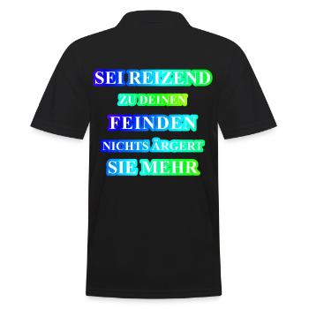 Sei reizend cool lustig Geschenk Idee witzig - Männer Poloshirt - Schwarz - Hinten - Kai (181cm)