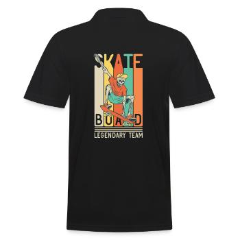 Skateboard - Legendary Team - Männer Poloshirt - Schwarz - Hinten - Kai (181cm)