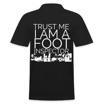 Trust me i am a foot Inspector - Männer Poloshirt - Schwarz - Hinten - Kai (181cm)