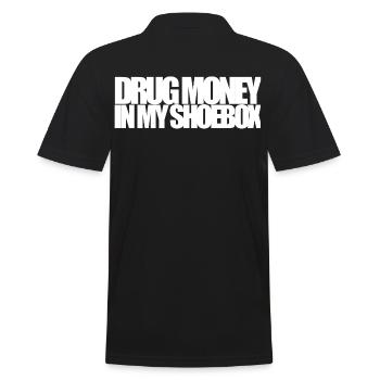 Drug Money In My Shoebox - Männer Poloshirt - Schwarz - Hinten - Kai (181cm)