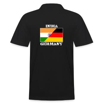 Deutschland Indien Freundschaft,India Germany,flag - Männer Poloshirt - Schwarz - Hinten - Kai (181cm)