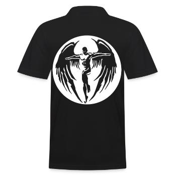 2rebon Angel Angel wings Angel Flugel Devil Devil - Men's Polo Shirt - black - Back - Kai (181cm)