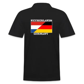 Allemagne, Pays-Bas Hollande, amitié, drapeau - Polo Homme - noir - Dos - Kai (181cm)