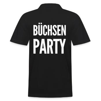 Büchsenparty Junggesellinnenabschied Lustig Spruch - Männer Poloshirt - Schwarz - Hinten - Kai (181cm)
