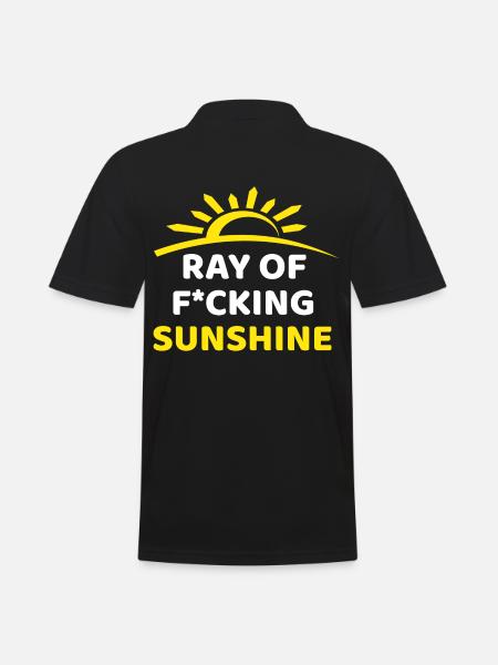 Ray of fucking Sunshine - Men's Polo Shirt - black