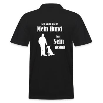 Hunde Spruch - Männer Poloshirt - Schwarz - Hinten - Kai (181cm)