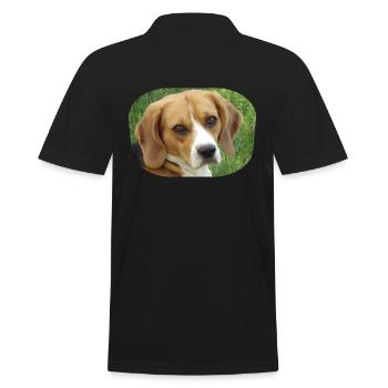 beagle - Männer Poloshirt - Schwarz - Hinten - Kai (181cm)