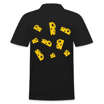 CHEESE - Men's Polo Shirt - black - Back - Kai (181cm)