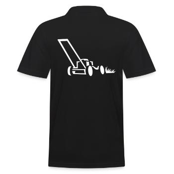 Lawn mower landscaping - Men's Polo Shirt - black - Back - Kai (181cm)