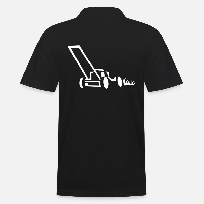 Rasenmäher Gartenlandschaftsbau - Männer Poloshirt - Schwarz