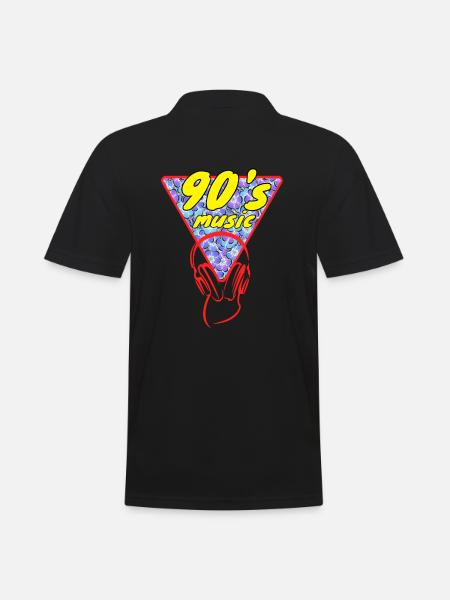 90'S music - Men's Polo Shirt - black