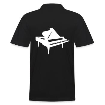 Piano Grand Piano - Men's Polo Shirt - black - Back - Kai (181cm)