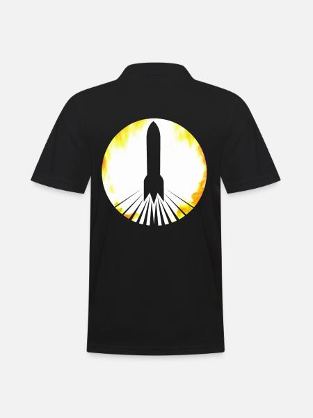 Rocket launch - Men's Polo Shirt - black