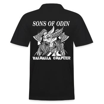 Sons of Odin, Valhalla Chapter, Viking runic ax - Men's Polo Shirt - black - Back - Kai (181cm)