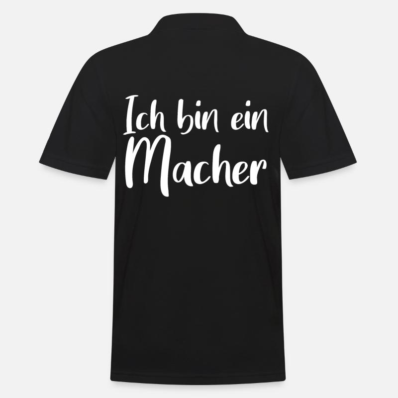 Ich bin ein Macher - Männer Poloshirt - Schwarz