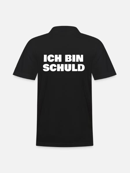 Ich bin Schuld - Männer Poloshirt - Schwarz