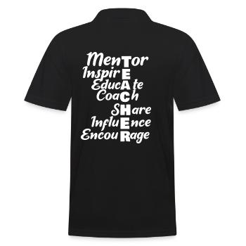 Teacher mentor - Men's Polo Shirt - black - Back - Kai (181cm)