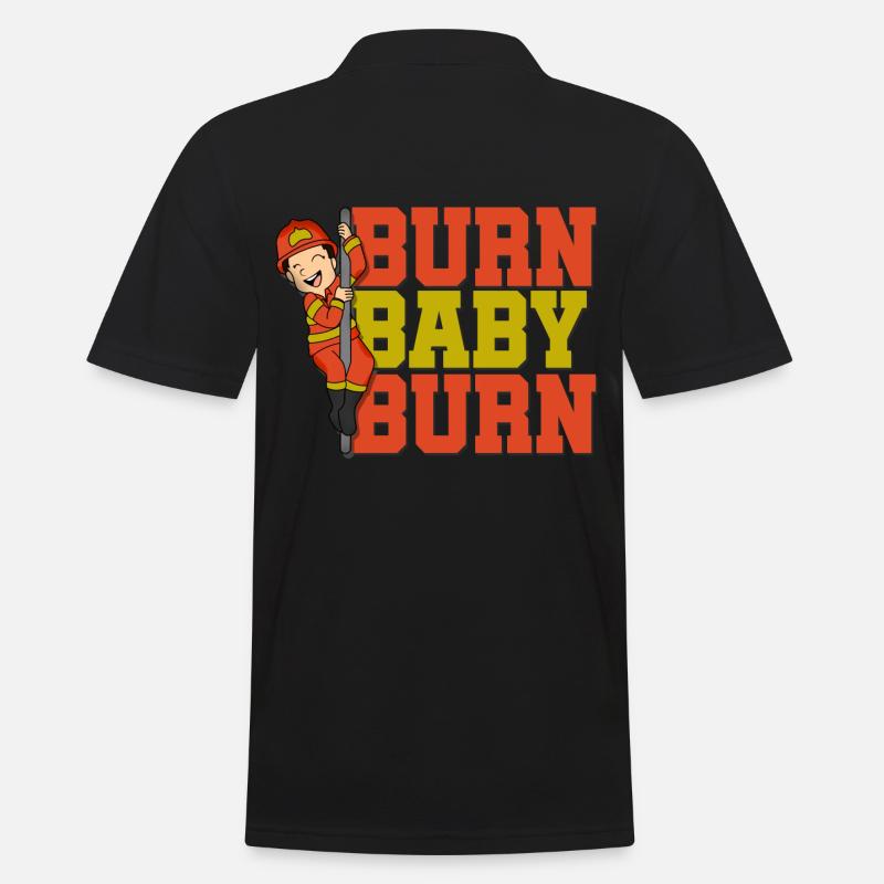 fire brigade firefighter deployment firefighter - Men's Polo Shirt - black