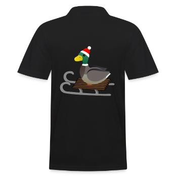 Duck - Men's Polo Shirt - black - Back - Kai (181cm)