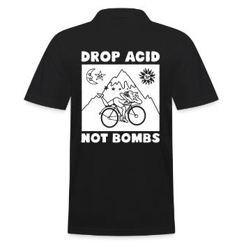 LSD Drop Acid Not Bombs - Men's Polo Shirt - black - Back - Kai (181cm)