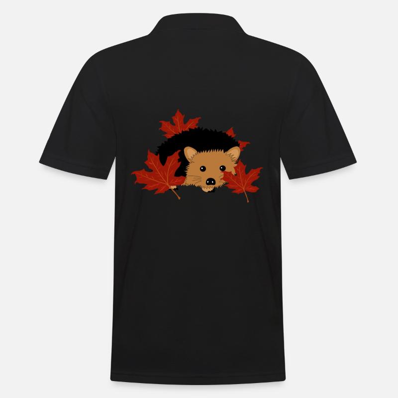Herbst - Männer Poloshirt - Schwarz