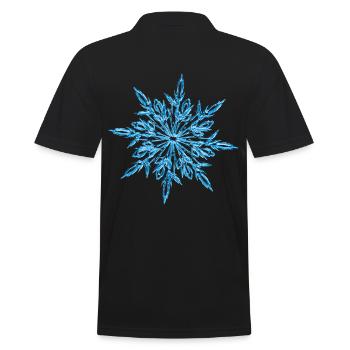 Snowflake Ice Crystal Winter - Polo Homme - noir - Dos - Kai (181cm)