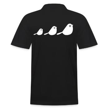 Des oiseaux - Polo Homme - noir - Dos - Kai (181cm)
