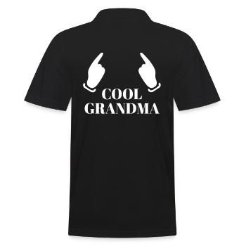 Cool Grandma - Männer Poloshirt - Schwarz - Hinten - Kai (181cm)