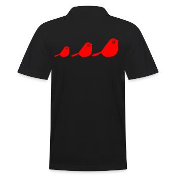 Des oiseaux - Polo Homme - noir - Dos - Kai (181cm)