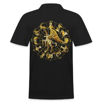 Zeichen Zodiac Rüstung Divine Schütze - Männer Poloshirt - Schwarz - Hinten - Kai (181cm)