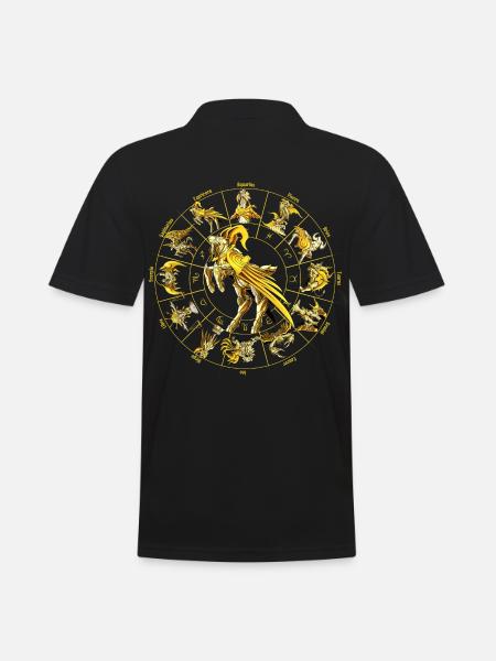 Sternzeichen Göttliche Steinbock Rüstung - Männer Poloshirt - Schwarz