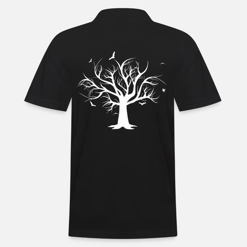 Baum - Männer Poloshirt - Schwarz