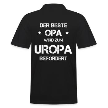 Uropa Geschenk - Männer Poloshirt - Schwarz - Hinten - Kai (181cm)