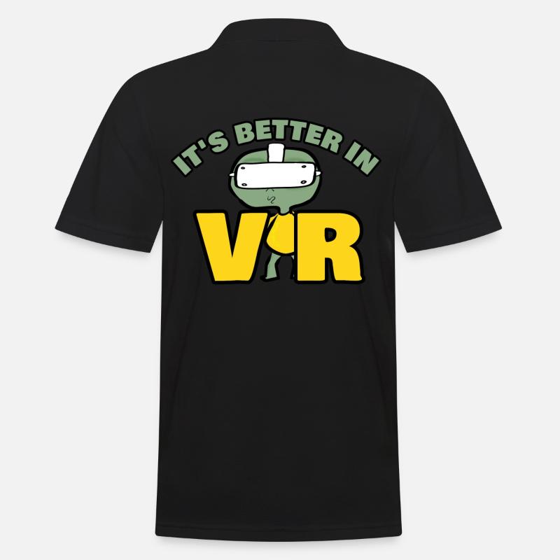 It's Better In Vr - Männer Poloshirt - Schwarz
