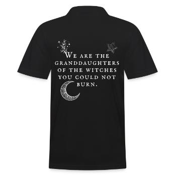 Witch - witches granddaughters moon - dark - Men's Polo Shirt - black - Back - Kai (181cm)