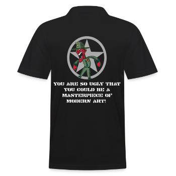 Meisterwerk der modernen Kunst, Sergeant Soldat - Männer Poloshirt - Schwarz - Hinten - Kai (181cm)