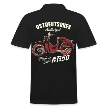 Simson KR50 - Ostdeutsches Kulturgut - Männer Poloshirt - Schwarz - Hinten - Kai (181cm)