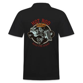 Hot Rod - Voitures de course classiques - lumineuses - Polo Homme - noir - Dos - Kai (181cm)
