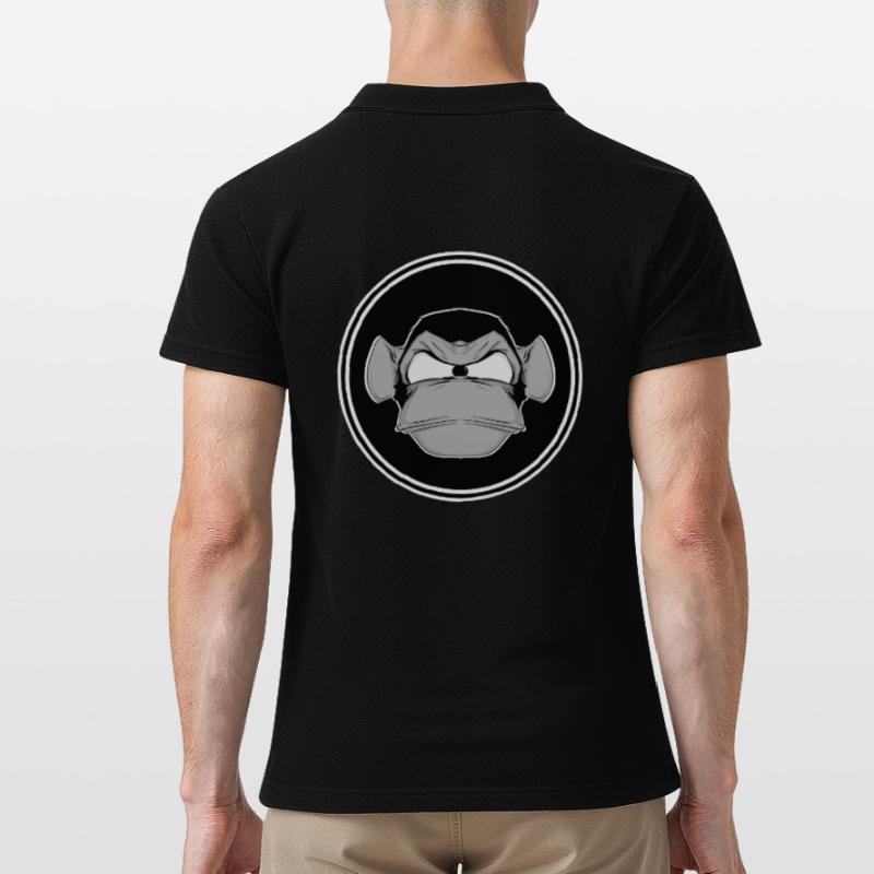Chimpanzee Monkey Funny Comic Comicstyle Gaming Men's Polo Shirt