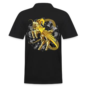 Capricorn Zodiac Divine Armor - Men's Polo Shirt - black - Back - Kai (181cm)