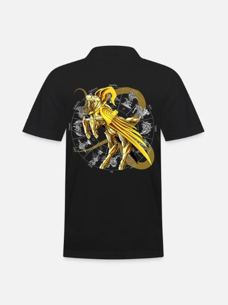 Steinbock Zodiac Göttliche Rüstung - Männer Poloshirt - Schwarz