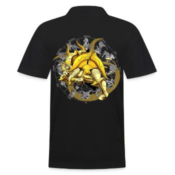 Taurus Zodiac Göttliche Rüstung - Männer Poloshirt - Schwarz - Hinten - Kai (181cm)