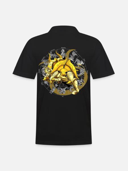 Armure Divine du Zodiaque Taureau - Polo Homme - noir