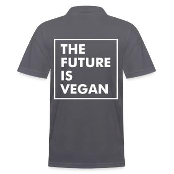 Go Vegan - Fier Végétalien - 04 - neg - Polo Homme - charbon - Dos - Nico (186cm)