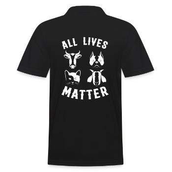 Go Vegan - Fier Végétalien - 33 - neg - Polo Homme - noir - Dos - Kai (181cm)