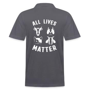 Go Vegan - Fier Végétalien - 33 - neg - Polo Homme - charbon - Dos - Nico (186cm)