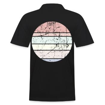 Background Pastel Circle - Men's Polo Shirt - black - Back - Kai (181cm)