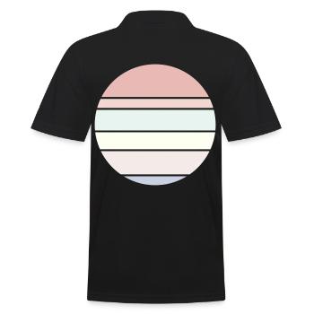 Background Pastel Circle - Men's Polo Shirt - black - Back - Kai (181cm)