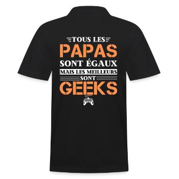 Geek Cadeau Papa Gamer - Polo Homme - noir - Dos - Kai (181cm)