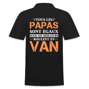 Van Cadeau Papa Camping - Polo Homme - noir - Dos - Kai (181cm)